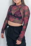 Cropped Tule Dragão Pink