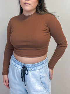 Cropped Gola Alta Manga Longa (cacharrel) DIVERSAS CORES - loja online