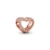 Charm corazón beaded rose gold