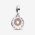 Charm logo colgante con rose gold