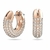 Aros swarovski argollas rose gold