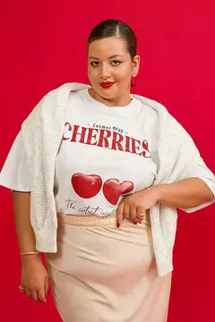 T-shirt over Cherries - Gregorio Fashion - Roupas Femininas