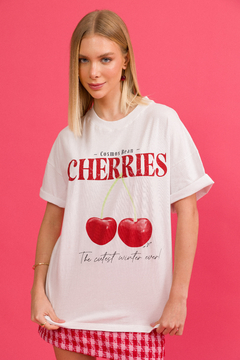 T-shirt over Cherries - Gregorio Fashion - Roupas Femininas