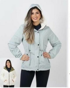 Parkas Feminina Dupla Face Com Touca na internet