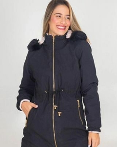 Parkas Feminina Dupla Face Com Touca - comprar online