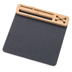 Mouse Pad em material sintético grafite e bambu