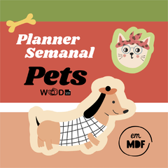 PLANNER SEMANAL MDF PETS - GATINHOS - loja online