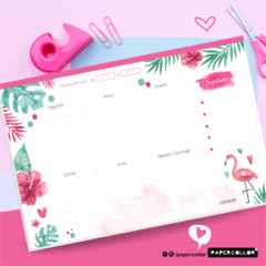 PLANNER SEMANAL FLAMINGO - comprar online