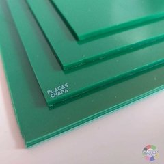 Placa PS Poliestireno Verde 1mm X 50cm X 50cm (a unidade) - comprar online