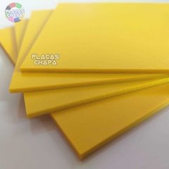 Placa PS Poliestireno Amarelo 1mm X 50cm X 50cm (a unidade) - comprar online