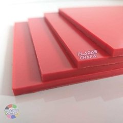 Placa PS Poliestireno Vermelho 3mm X 50cm X 50cm (a unidade) - comprar online