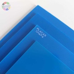 Placa PS Poliestireno Azul 1mm X 50cm X 50cm (a unidade) - Placaschapa