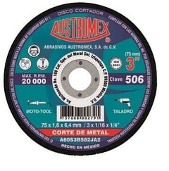 Disco para corte de metal .75X1.5X06 c-506