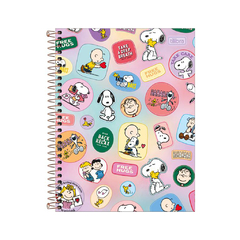 Caderno Colegial 1 Matéria Snoopy - Free Hugs