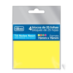 Bloco de Notas Adesivas Neon - 76x76mm - comprar online