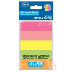 Bloco de Notas Adesivas Neon - 50x15mm - comprar online