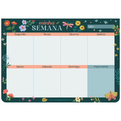 Bloco Planner Semanal Jardim Encantado