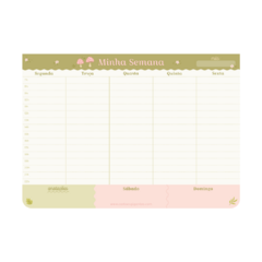 Bloco Planner Semanal Cogumelo