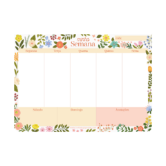 Bloco Planner Semanal Flores