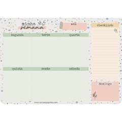 Bloco Planner Semanal Terrazzo