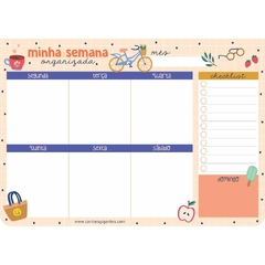 Bloco Planner Semanal Happy Time