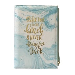 Caderno com Estojo Azul - "Take Me To The Beach & Never Bring Me Back"