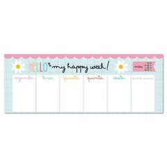 Planner Semanal Teclado Happy Buquê