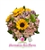 Buquê de Noiva de Asltroemerias Cor de Rosa, Girassóis e Alstroemerias Mesclada - BN00250