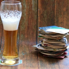 30 bolachas de chopp para decoração - porta-copos cerveja - comprar online