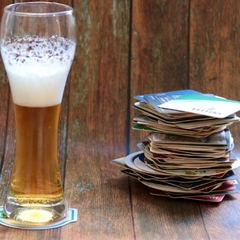20 bolachas de chopp Budweiser - porta-copos cerveja - Coisas de Cerveja