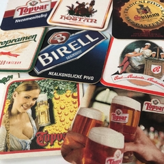 9 bolachas de chopp da República Tcheca - porta-copos cerveja