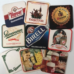 9 bolachas de chopp da República Tcheca - porta-copos cerveja - comprar online