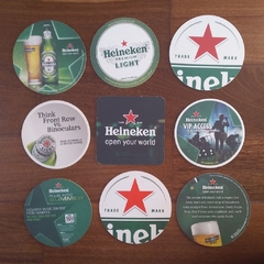 9 bolachas de chopp da Heineken - porta-copos cerveja na internet