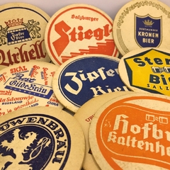 9 bolachas de chopp antigas da Alemanha - porta-copos cerveja - comprar online