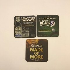 9 bolachas de chopp Guinness - porta-copos cerveja - loja online