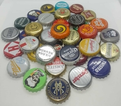 42 tampinhas de cervejas importadas - cores e países variados - comprar online