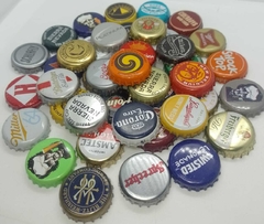 42 tampinhas de cervejas importadas - cores e países variados