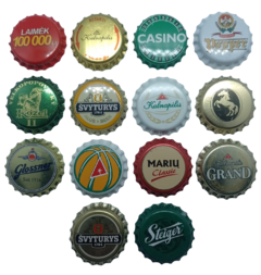 14 tampinhas de cervejas importadas virgens - comprar online