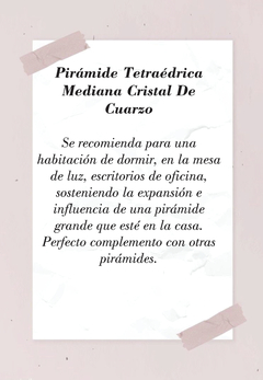 Pirámide Tetraédrica Mediana Cristal De Cuarzo cog 105 - tienda online