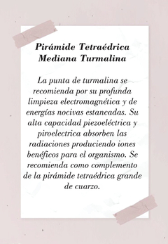 Pirámide Tetraédrica Mediana Turmalina cod 108 - tienda online