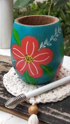 Mate de Algarrobo Pintados Artesanalmente