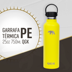 Imagem do GARRAFA TÉRMICA PE 24 OZ 709 ML QGK AMARELO COM TAMPA