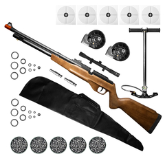 CARABINA AIRGUN PCP G850M 5,5 QGK+CAPA+5 CHUMBO+LUNETA+BOMBA