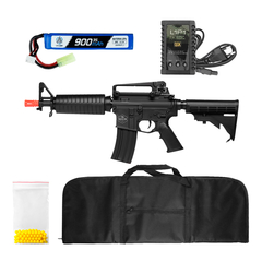 RIFLE AIRSOFT AEG M4 ECHO S-1 QGK +CAPA+BATERIA+RECARR+BBS