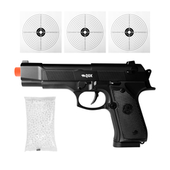 PISTOLA AIRSOFT SPRING FULL METAL SP92T 6MM QGK+1000BBS+ALVO