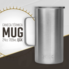 Imagem do CANECA TÉRMICA MUG 24 OZ 709 ML QGK INOX COM TAMPA