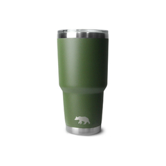 COPO TÉRMICO TUMBLER 30 OZ 887 ML QGK VERDE MILITAR COM TAMPA