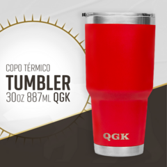 Imagem do COPO TÉRMICO TUMBLER 30 OZ 887 ML QGK ROMÃ COM TAMPA