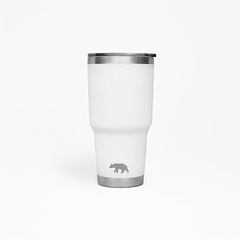 COPO TÉRMICO TUMBLER 30 OZ 887 ML QGK BRANCO COM TAMPA