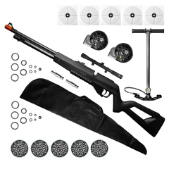 CARABINA AIRGUN PCP G850 5,5MM QGK+CAPA+5CHUMBO+LUNETA+BOMBA